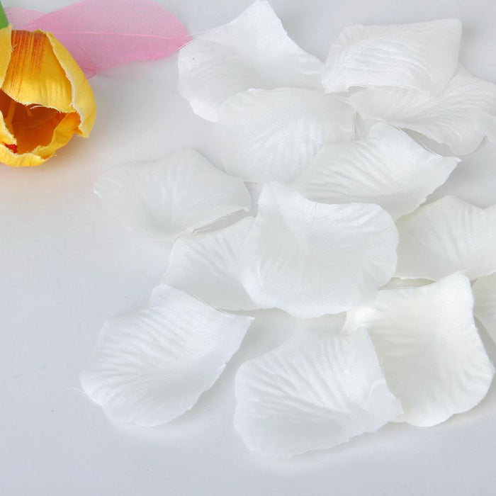 Crofta 100pcs Artificial Silk Rose Petals Wedding Decoration Flowers -Ivory