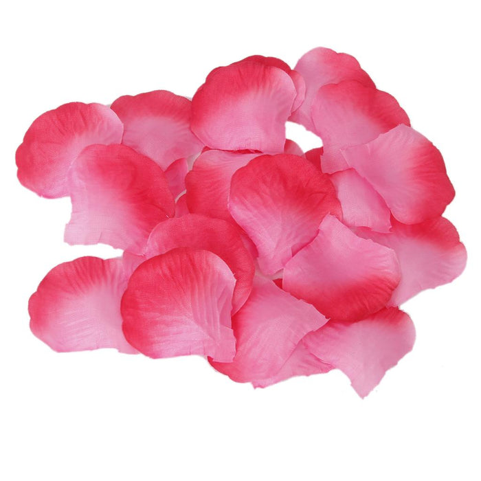 Crofta 100pcs Artificial Silk Rose Petals Wedding Decoration Flowers -Gradual Deep pink