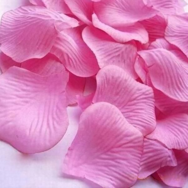 Crofta 100pcs Artificial Silk Rose Petals Wedding Decoration Flowers -Deep pink