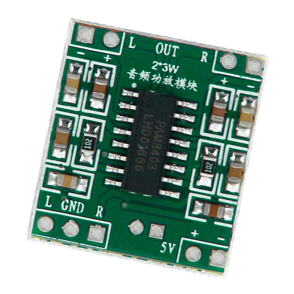 Crofta 2 Channels Stereo Class D 3W -Digital Audio Amplifier Mini Board DC 5V