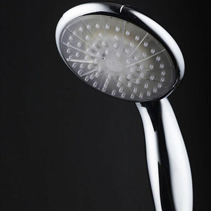 Crofta Plastic 7-Color Flicker LED Shower Head Silver 220mm