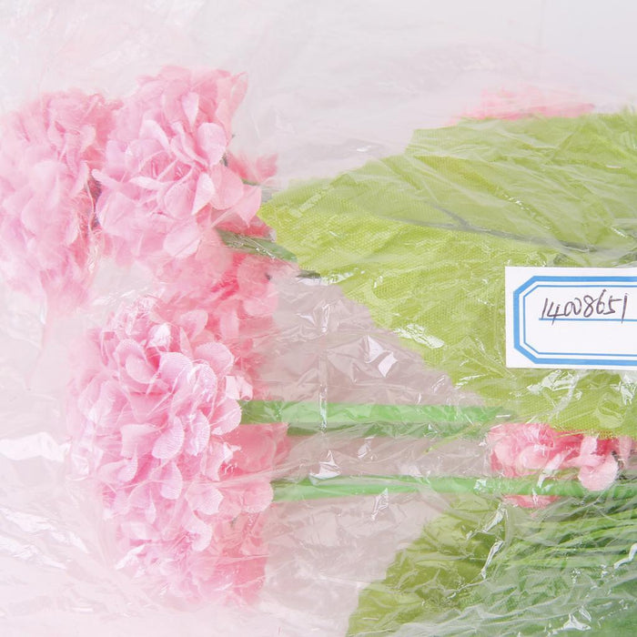 Crofta 1 Piece Artificial Simulation Hydrangea Flower Plant with 9 Flower Balls Decoration - Pink