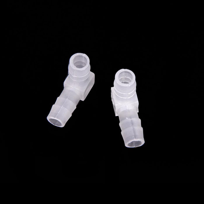 Crofta 2 pcs 8mm Plastic Equal Elbow Connector Barbed Pipe Fitting Air Water Hose Joiner