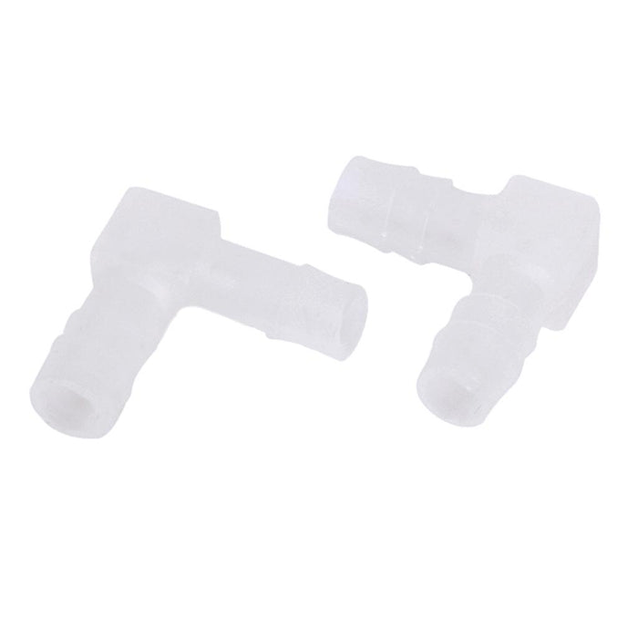 Crofta 2 pcs 8mm Plastic Equal Elbow Connector Barbed Pipe Fitting Air Water Hose Joiner