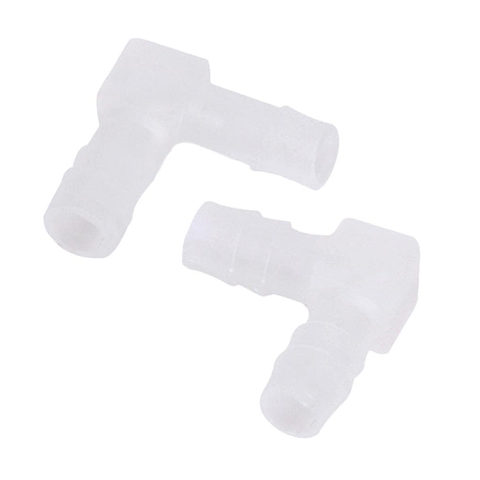 Crofta 2 pcs 8mm Plastic Equal Elbow Connector Barbed Pipe Fitting Air Water Hose Joiner