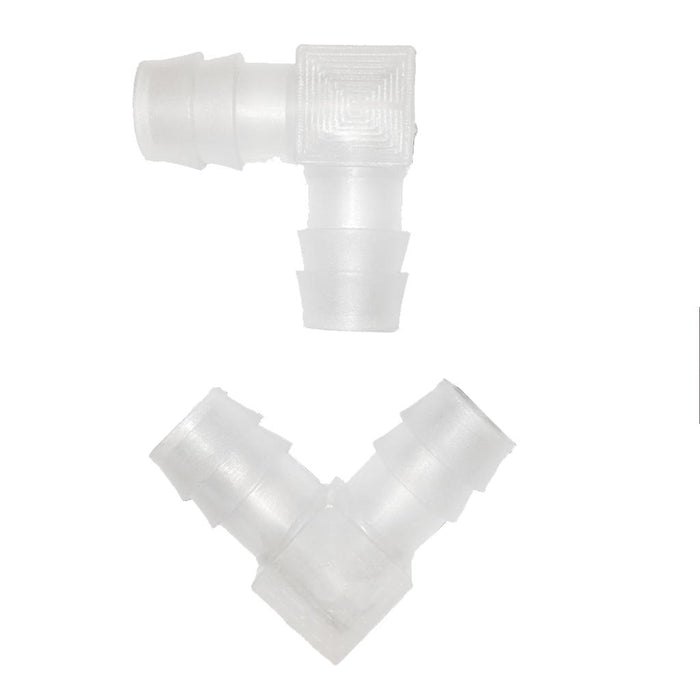 Crofta 2 pcs 12mm Plastic Equal Elbow Connector Barbed Pipe Fitting Air Water Hose Joiner