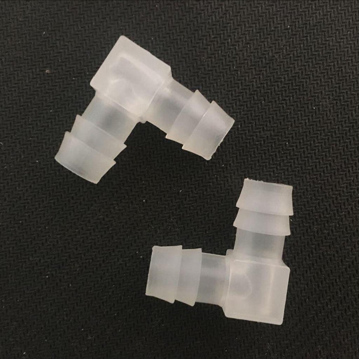 Crofta 2 pcs 12mm Plastic Equal Elbow Connector Barbed Pipe Fitting Air Water Hose Joiner