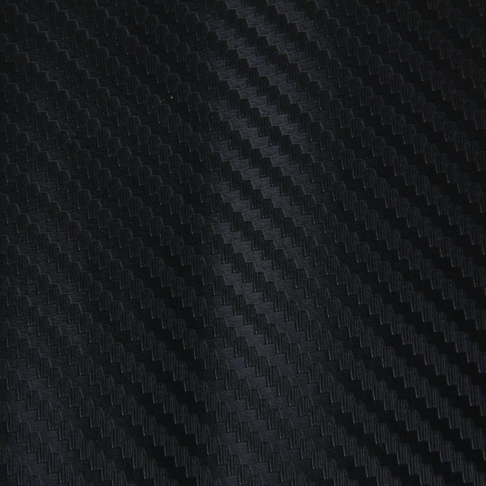 Crofta 127*50cm DIY Carbon Fiber Vinyl Car Sticker Wrap Sheet Film Decal - Black