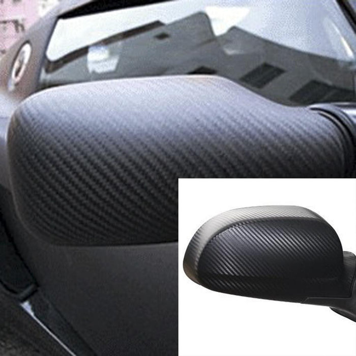 Crofta 127*50cm DIY Carbon Fiber Vinyl Car Sticker Wrap Sheet Film Decal - Black