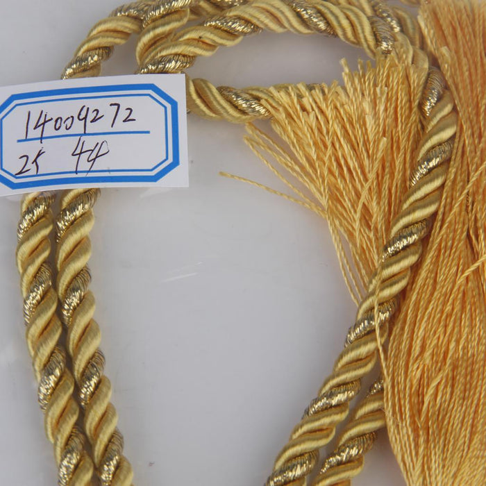 Crofta 1 Pair Tassel Rope Curtain Tiebacks Tie Backs Living Bed Room Yellow + Golden