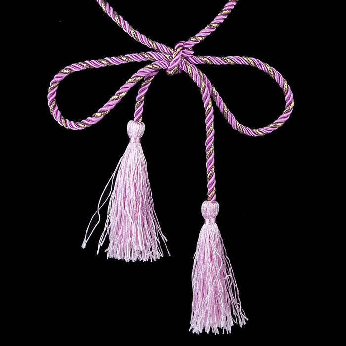 Crofta 1 Pair Tassel Rope Curtain Tiebacks Tie Backs Living Bed Room Pink + Golden