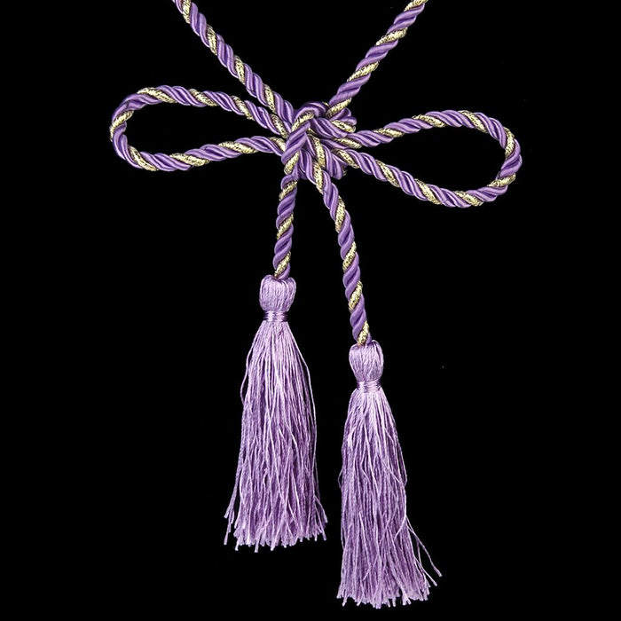 Crofta 1 Pair Tassel Rope Curtain Tiebacks Tie Backs Living Bed Room Purple + Golden