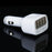 USB 4-Port Car Charger Adapter White