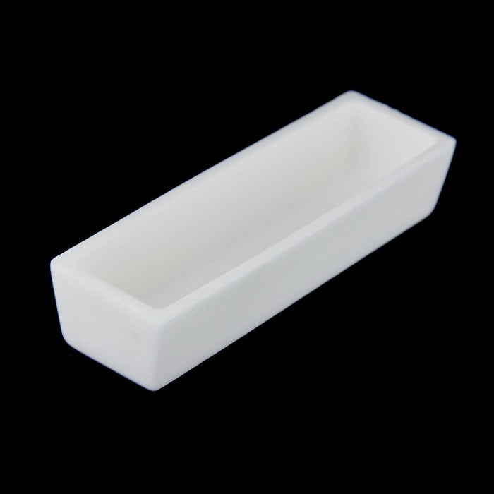 Crofta 100x30x20mm Alumina Ceramic Corundum Crucible Boat Sample Holder for Tube Muffle Furnaces