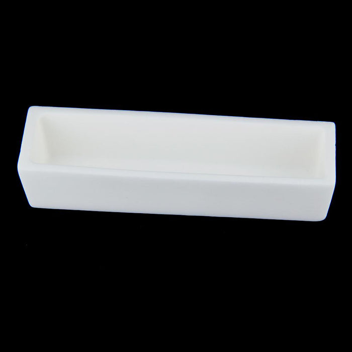 Crofta 100x30x20mm Alumina Ceramic Corundum Crucible Boat Sample Holder for Tube Muffle Furnaces