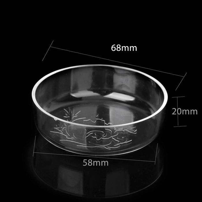 Crofta Acrylic Fresh Salt Water Shrimp Small Tropical Fish Ratfish Feeding Dish Aquarium Tank Supplies Pattern Narcissus