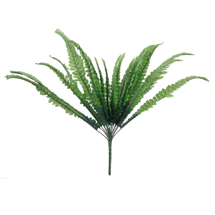 Crofta 1 Bunch Artificial Green Boston Fern Plastic Grass Leaves for Home Decor