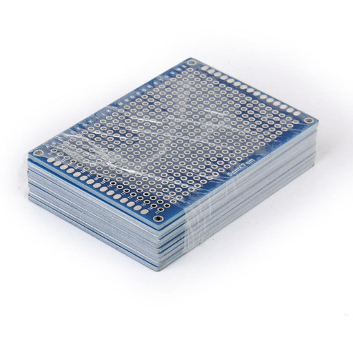 Crofta 10pcs Double Side Prototype PCB Panel Tinned General Universal Hole Breadboard 5cm x 7cm