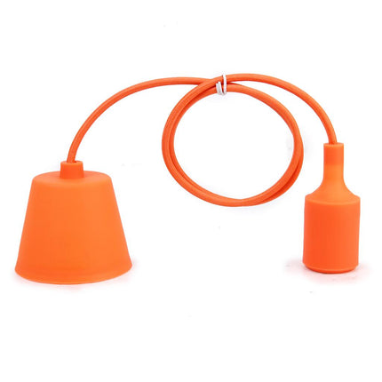 Crofta Vintage E27 Home Ceiling Pendant Lamp Light Bulb Holder - Orange