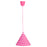 Vintage E27 Home Ceiling Pendant Lamp Light Bulb Holder with Silicone Lampshade-Pink