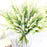 Crofta 1 Bunch Artificial Simulation Lavender Flower Plant Home Decoration White