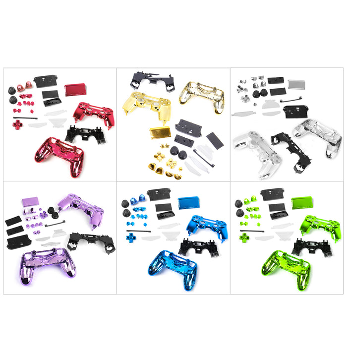 Crofta ABS Metal Full Housing Shell Case Button Kit Parts for Sony PlayStation 4 PS4 Wireless Controller Red