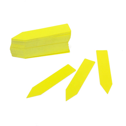 Crofta 100 pcs Long Stick in Plastic Garden Plant Seed Labels Nursery Stake Tags - Yellow