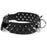 Crofta 5 Holes Adjustable PU Leather Spikes Cool Design Dog Collar Pet Supplies Black L