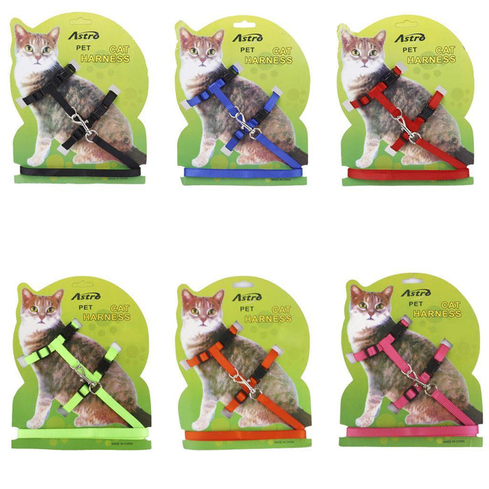 Crofta Adjustable Pet Cat Kitten Belt Nylon Lead Leash Collar Harness Safety Strap Rope