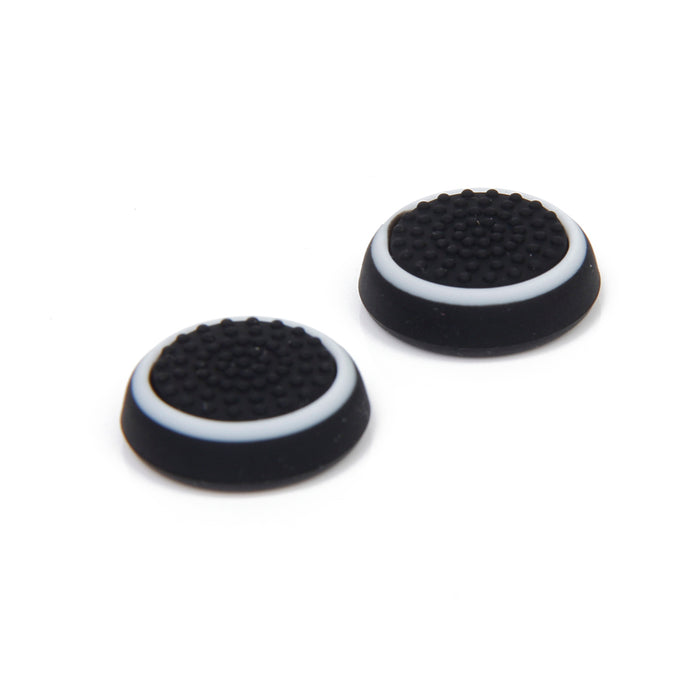 Crofta 2 Pairs Game Joystick Thumbstick Caps for Sony PS4 Controller Black + White