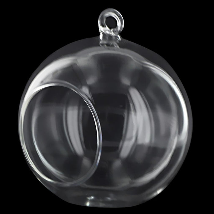 Crofta Transparent Ball Shape Glass Vase Hanging Decor Office Home Living Room Garden Ornament