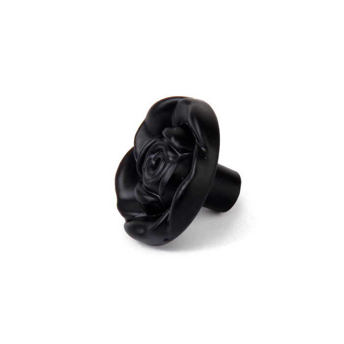 Crofta 1 x Black Rose Cabinet Drawer Door Furniture Knob Handle Pull Hardware