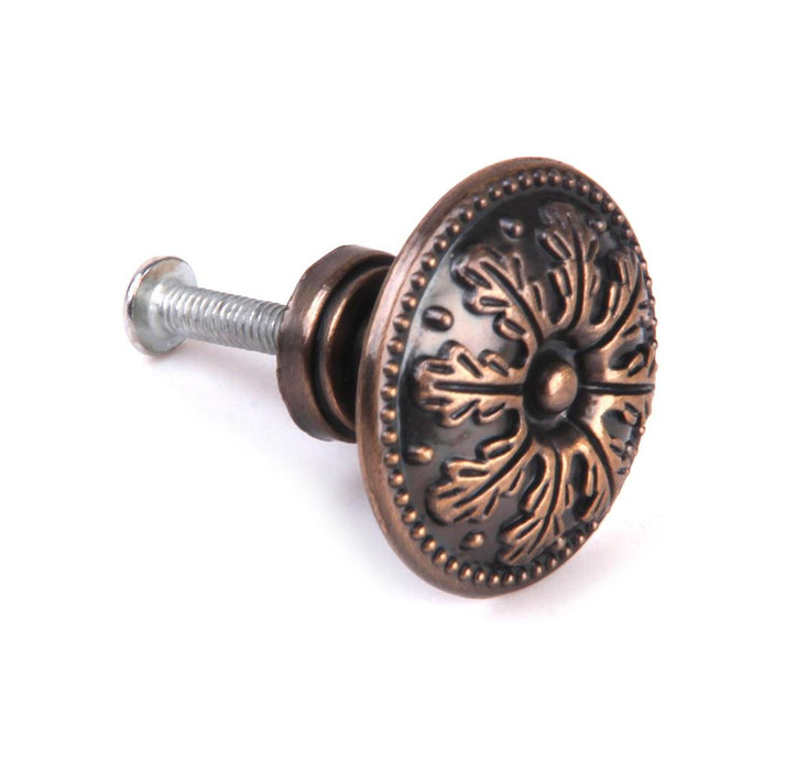 Crofta 10x Classical Round Decorative Cabinet Door Drawer Pull Handle Knob Copper