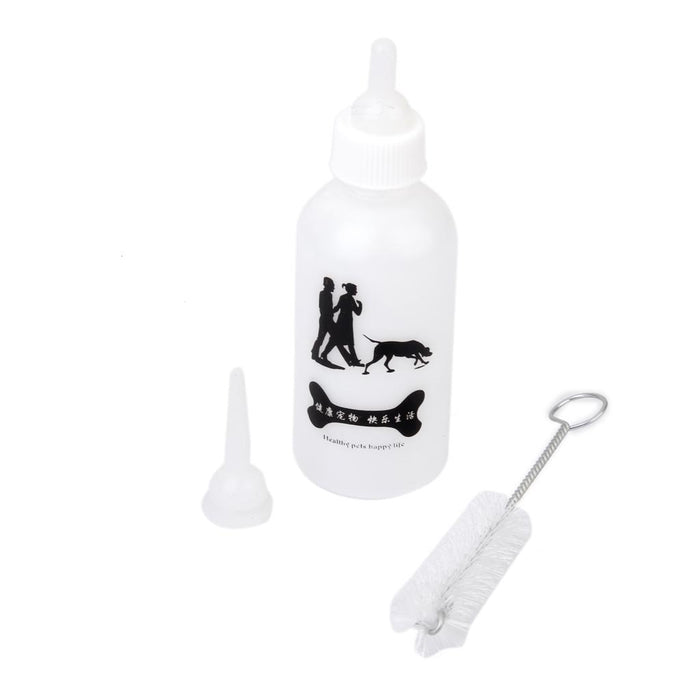 Crofta 50ML Pet Cat Dog Milk Nursing Bottle+Puppy Identification ID Pet Bands