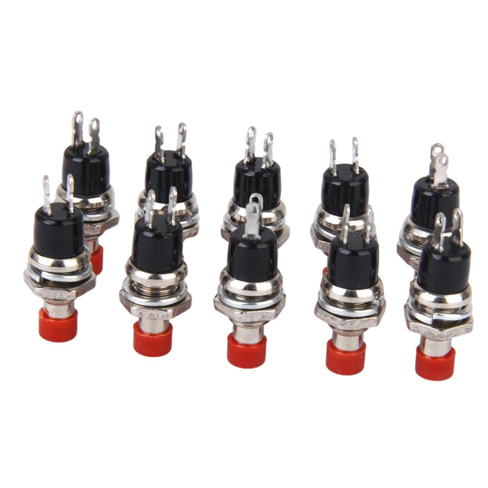 Crofta 10 x Mini Momentary Push Button Switch for Model Railway Hobby Red