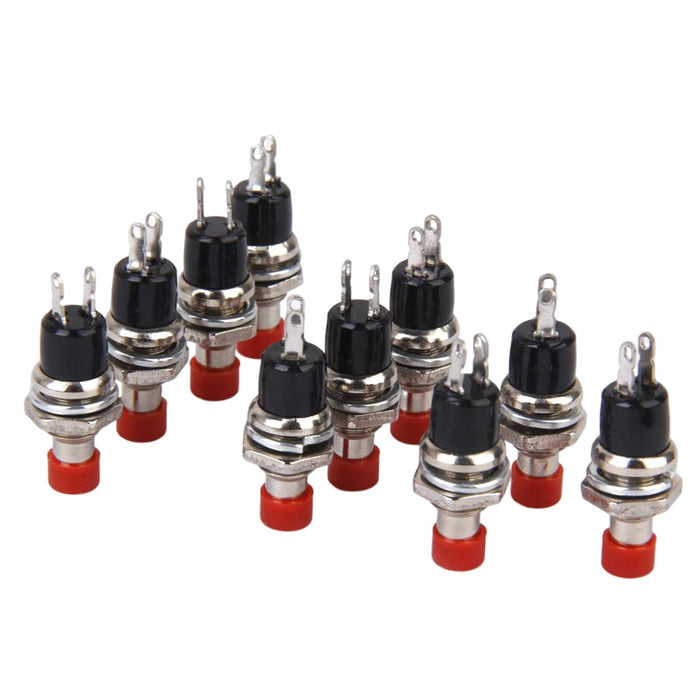 Crofta 10 x Mini Momentary Push Button Switch for Model Railway Hobby Red