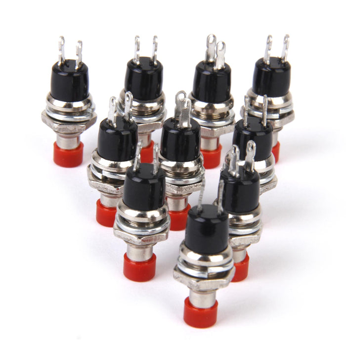 Crofta 10 x Mini Momentary Push Button Switch for Model Railway Hobby Red