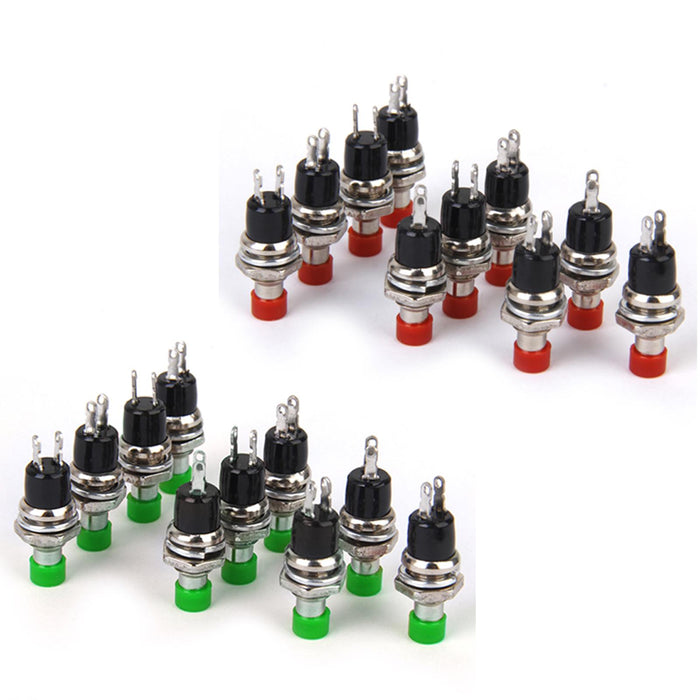 Crofta 10 x Mini Momentary Push Button Switch for Model Railway Hobby Green