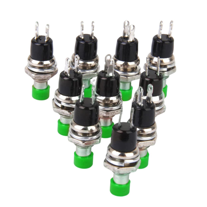 Crofta 10 x Mini Momentary Push Button Switch for Model Railway Hobby Green