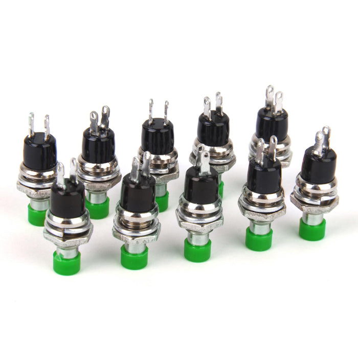 Crofta 10 x Mini Momentary Push Button Switch for Model Railway Hobby Green