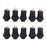 Crofta 10 x Car Boat Locking Dash OFF-ON Push Button Switch Black