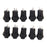 Crofta 10 x Car Boat Locking Dash OFF-ON Push Button Switch Black