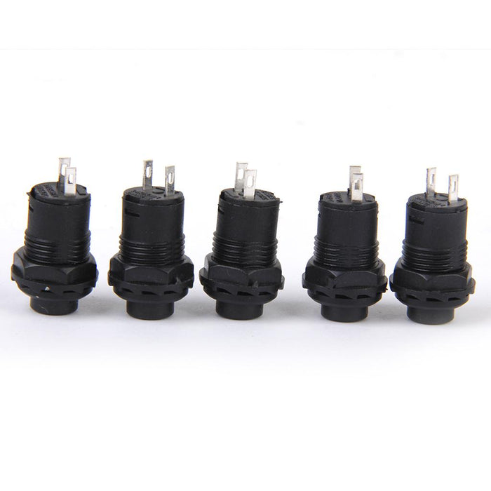 Crofta 10 x Car Boat Locking Dash OFF-ON Push Button Switch Black