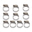 Crofta 10Pcs Adjustable Fuel Petrol Pipe Hose Clips Stainless Spring Clamp 13-19mm