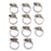 Crofta 10Pcs Adjustable Fuel Petrol Pipe Hose Clips Stainless Spring Clamp 13-19mm