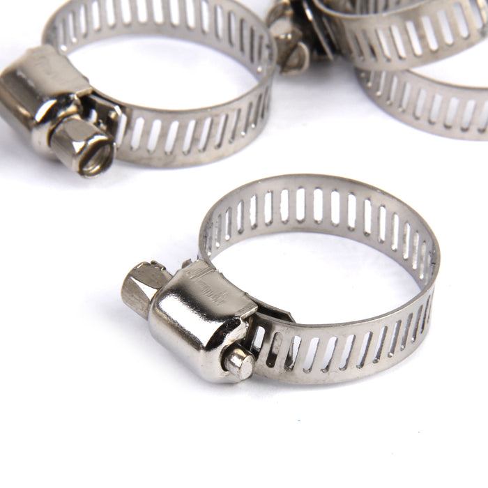 Crofta 10xAdjustable Fuel Petrol Pipe Hose Clips Stainless Spring Clamps  Φ16-25mm