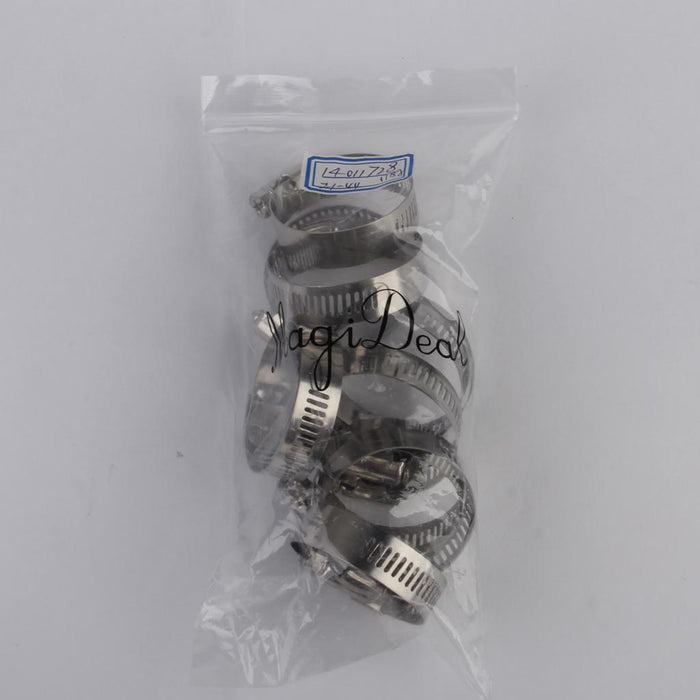 Crofta 10xAdjustable Fuel Petrol Pipe Hose Clips Stainless Spring Clamps  Φ21-44mm