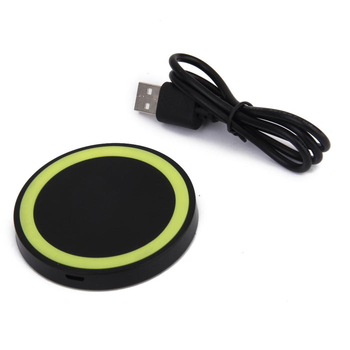 Crofta Universal QI Wireless Charger Charging Pad Plate for Phone Green Circle