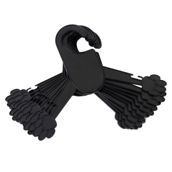 Crofta 10Pcs Black Plastic Pet Dog Clothing Hangers Size M