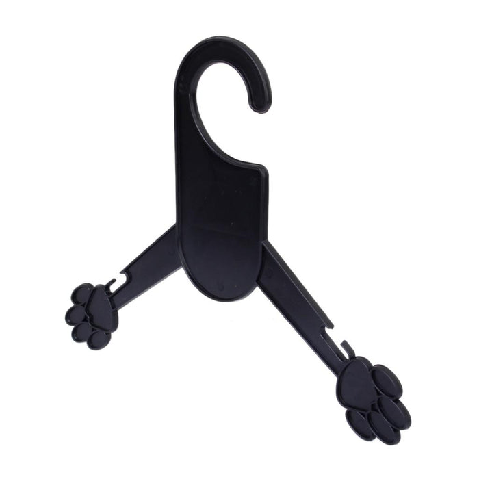 Crofta 10Pcs Black Plastic Pet Dog Clothing Hangers Size M